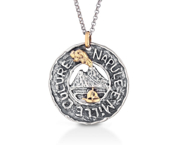 Ciondolo scritta e simbolo collezione "Napul'è"